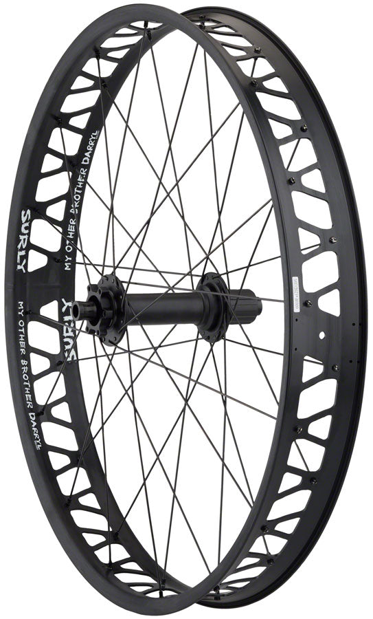 Quality Wheels Bear Pawls / Other Brother Darryl Rear Wheel - 26" Fat, 12 x 197mm, 6-Bolt, HG 11 MTN, Black