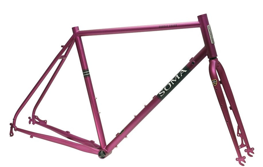 Soma Double Cross Disc Steel Gravel Touring Bike Frame Matte Purple Size 60cm