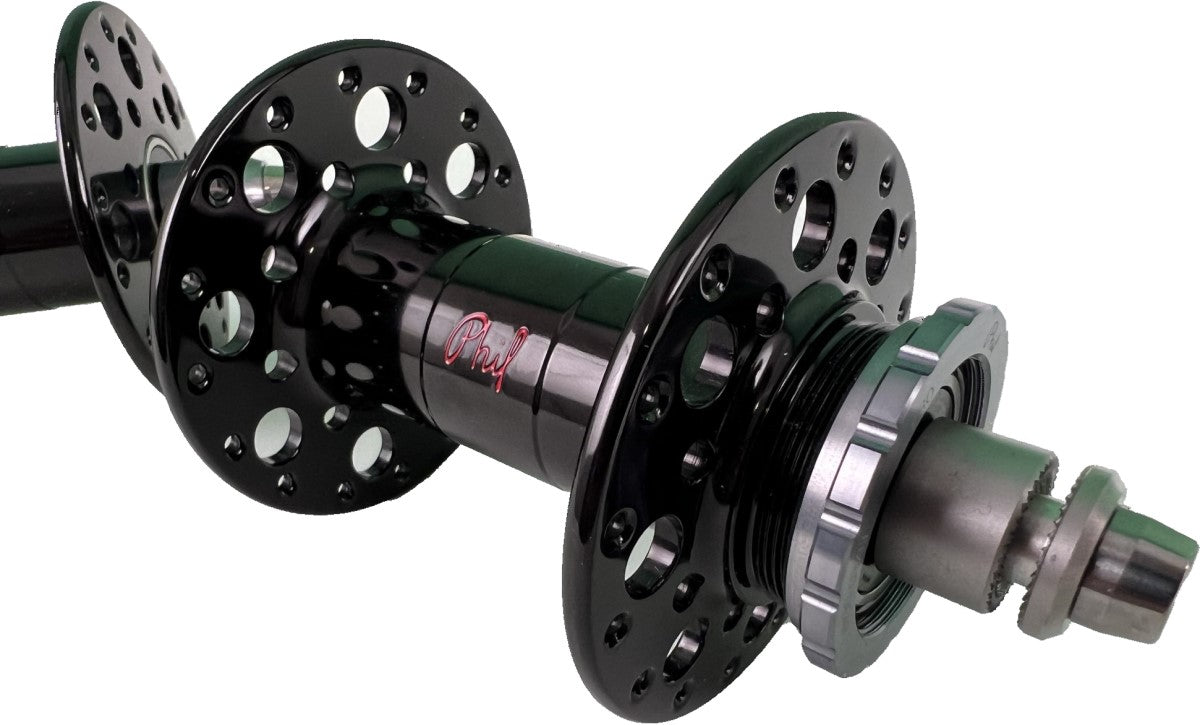 Phil Wood Pro Track Hubs High Flange Front & Rear Pair Black 32h