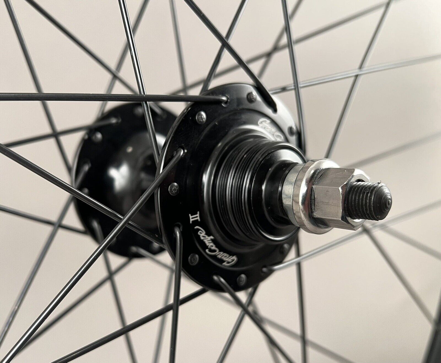 H Plus + Son SL42 Black Fixed Gear Wheelset Gran Compe Hubs