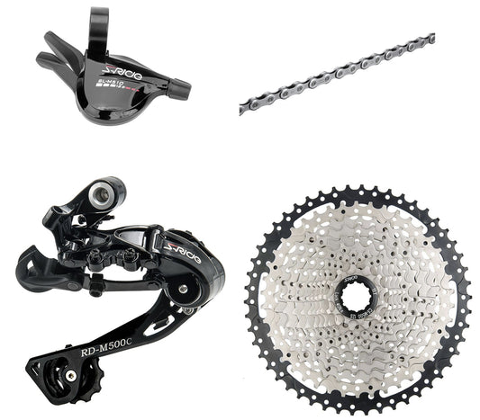 S Ride 1x 12 Speed 4 pc Mountain Bike Groupset shifter, 11-46 cassette, Rear Derailleur, Shimano m610 Chain