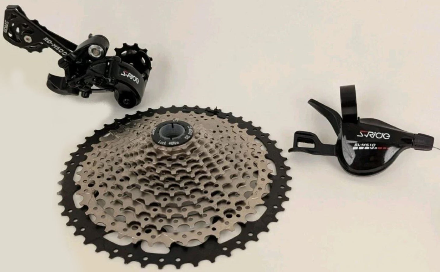S Ride 1x 12 Speed 3 pc Mountain Bike Groupset shifter, 11-46 cassette, Rear Derailleur