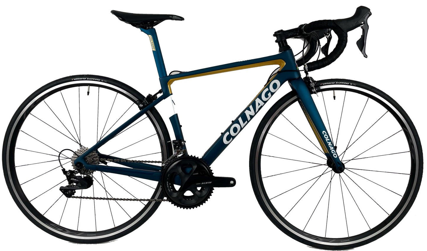 Colnago V3 Carbon Road Bike Shimano 105 Groupset Rim Brakes MKBL Blue Gold