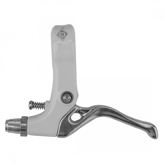 Origin8 Left-Hand Mini Trigger Lever, Alloy, White/Silver