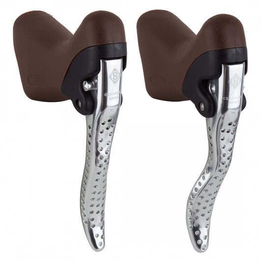 Origin8 Classique Sport Road Brake Levers, Brown/Silver