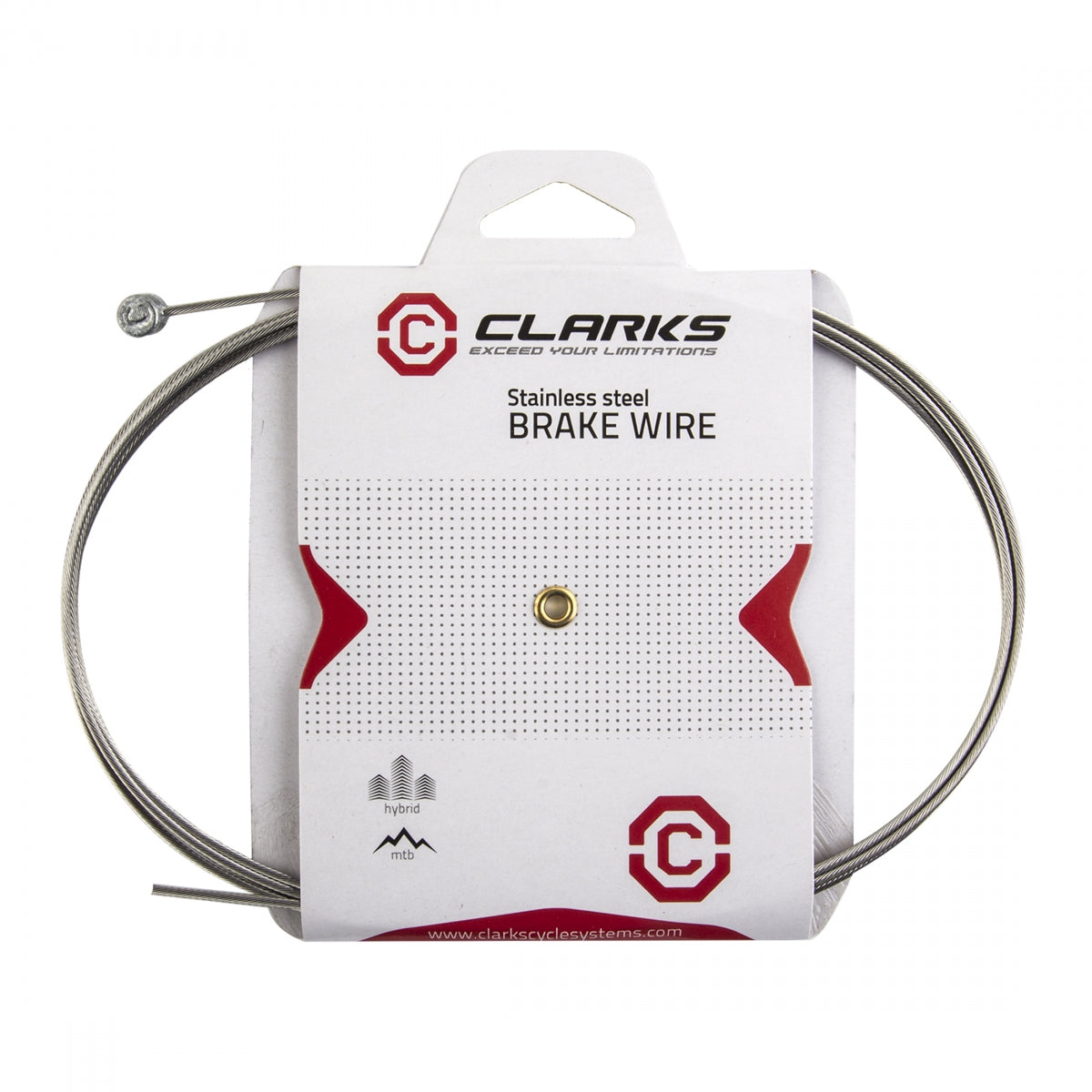 Clarks MTB Brake Cable Wire, Stainless Steel, 1.5 x 1810mm