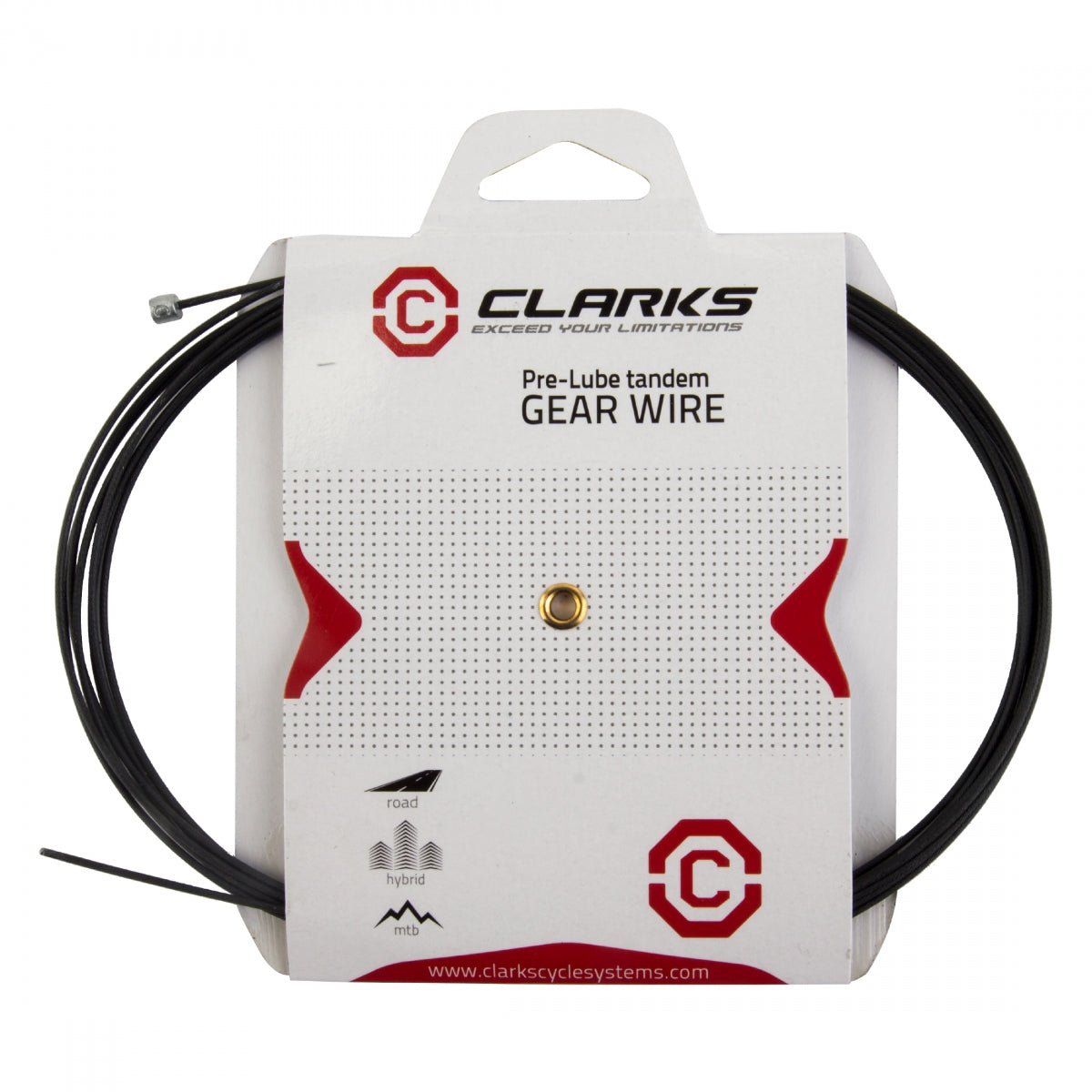 Clarks MTB/Road Pre-Lubed Brake Wire, Galvanized/Teflon, 1.1x3060