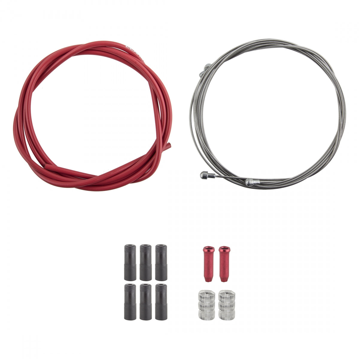 Clarks Road/MTB Sport Brake Kit, Front or Rear, Stainless Steel, Red