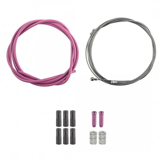 Clarks Road/MTB Sport Brake Kit, Front or Rear, Stainless Steel, Pink