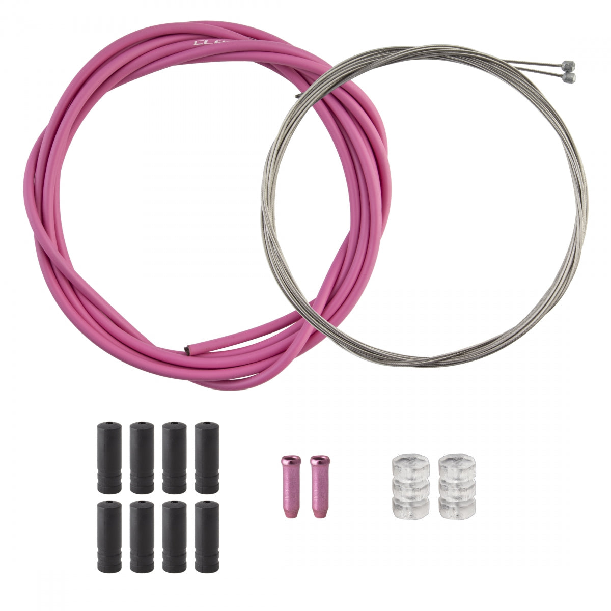 Clarks Road/MTB Sport Gear Kit, Front & Rear, Stainless Steel, Pink