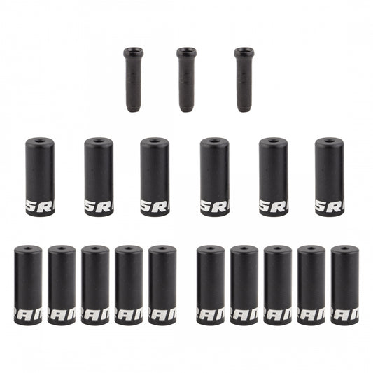 SRAM Cable Ferrule Kit, 4mm x 10, 5mm x 6, Cable Tips x 4, Black