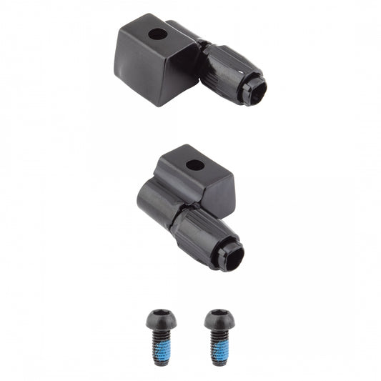 Origin8 CS1 Cable Stops with Adjusters, 1 Pair, Curved, Black