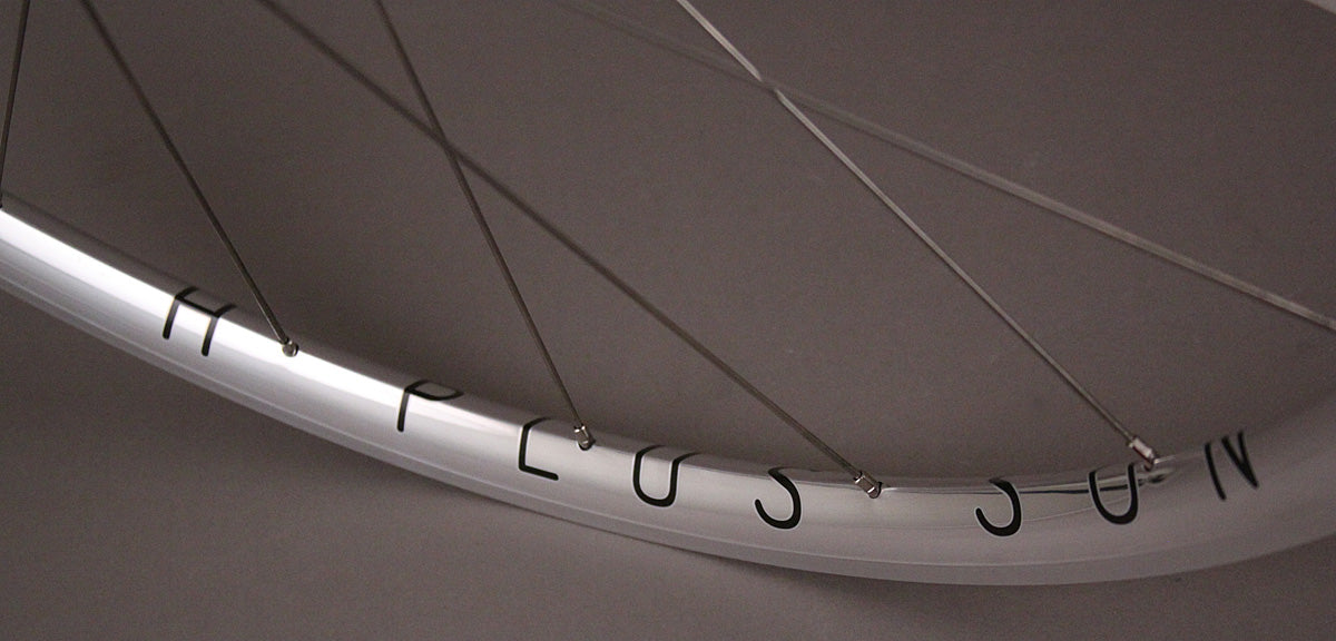 H + Plus Son Silver Archetype Rims DT 370 Track Hubs Wheelset fx/fx