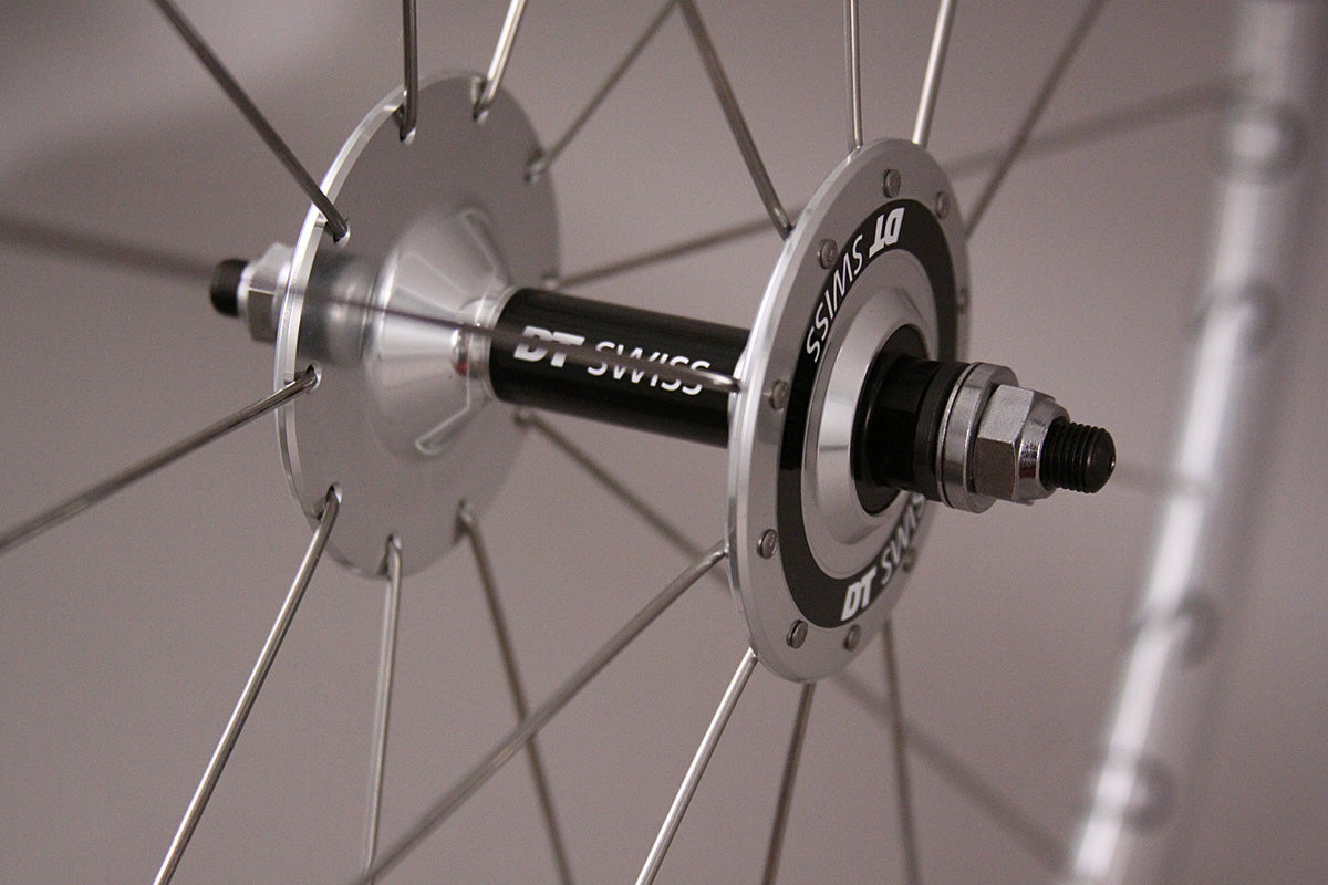 H + Plus Son Silver Archetype Rims DT 370 Track Hubs Wheelset fx/fx