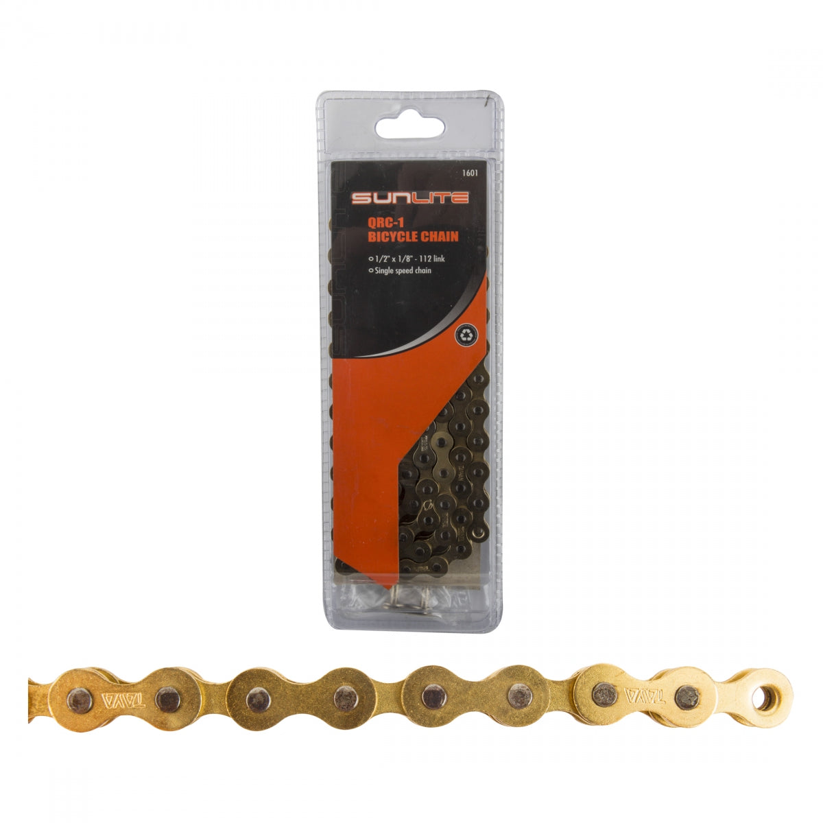 Sunlite Chain, 1/2" x 1/8", 112-Link, Gold