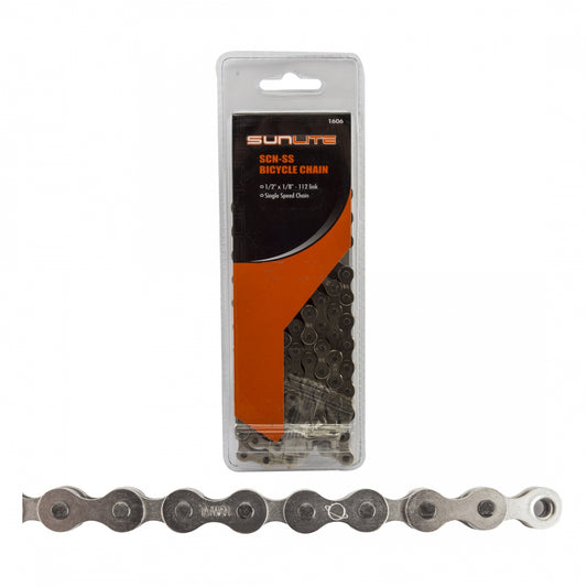 Sunlite Chain, 1/2" x 1/8", 112-Link, Nickle-Plated