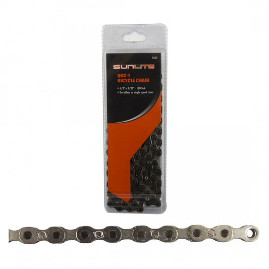 Sunlite Chain, 1/2" x 3/32", 120-Link, Nickle-Plated