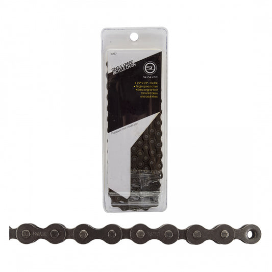 Sunlite SCN-SS Chain, 1-Speed, 1/2" x 1/8", X-Long, 124-Link, Black