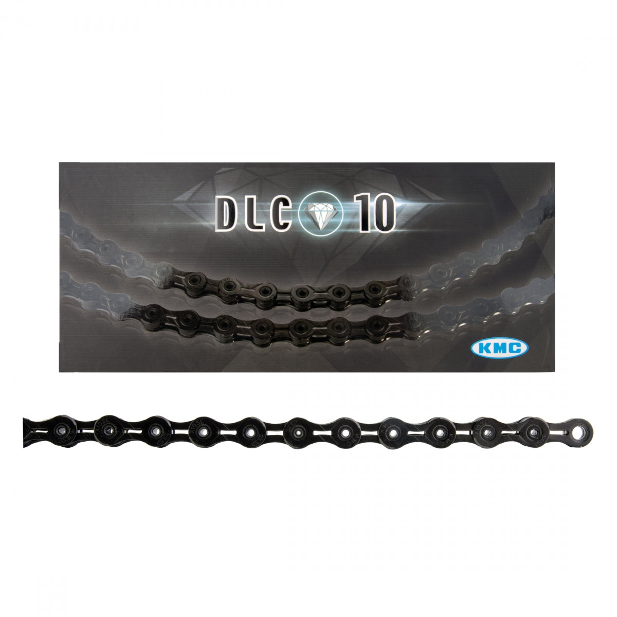 KMC X10SL DLC Chain, 10-Speed, 1/2" x 3/32" x 116-Link, Black