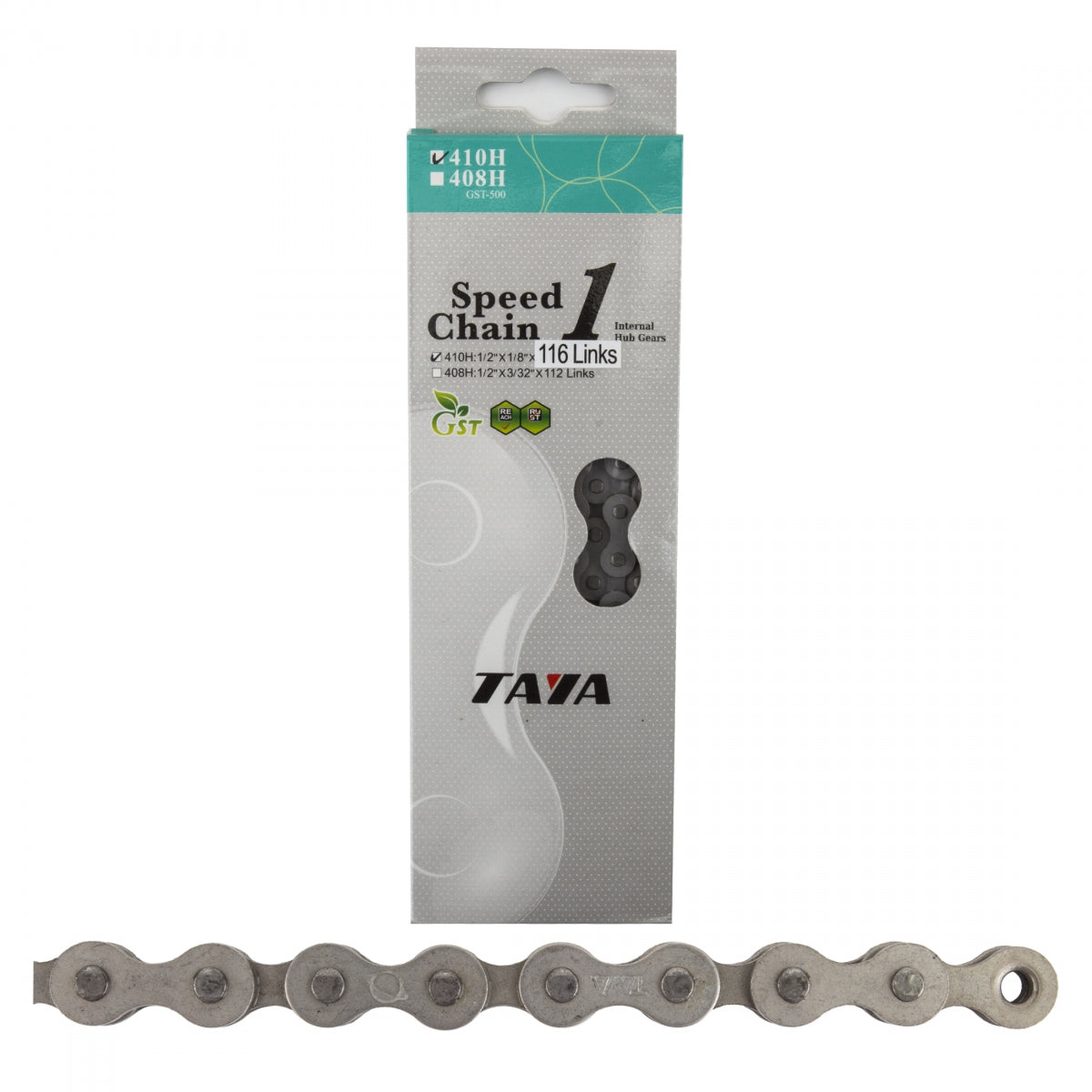 Taya GST-500 Chain, 410H, 1/2" x 1/8", 116-Link, Grey