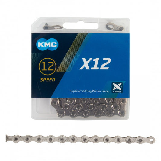 KMC X12 Chain - 12-Speed, 126 Links, Silver