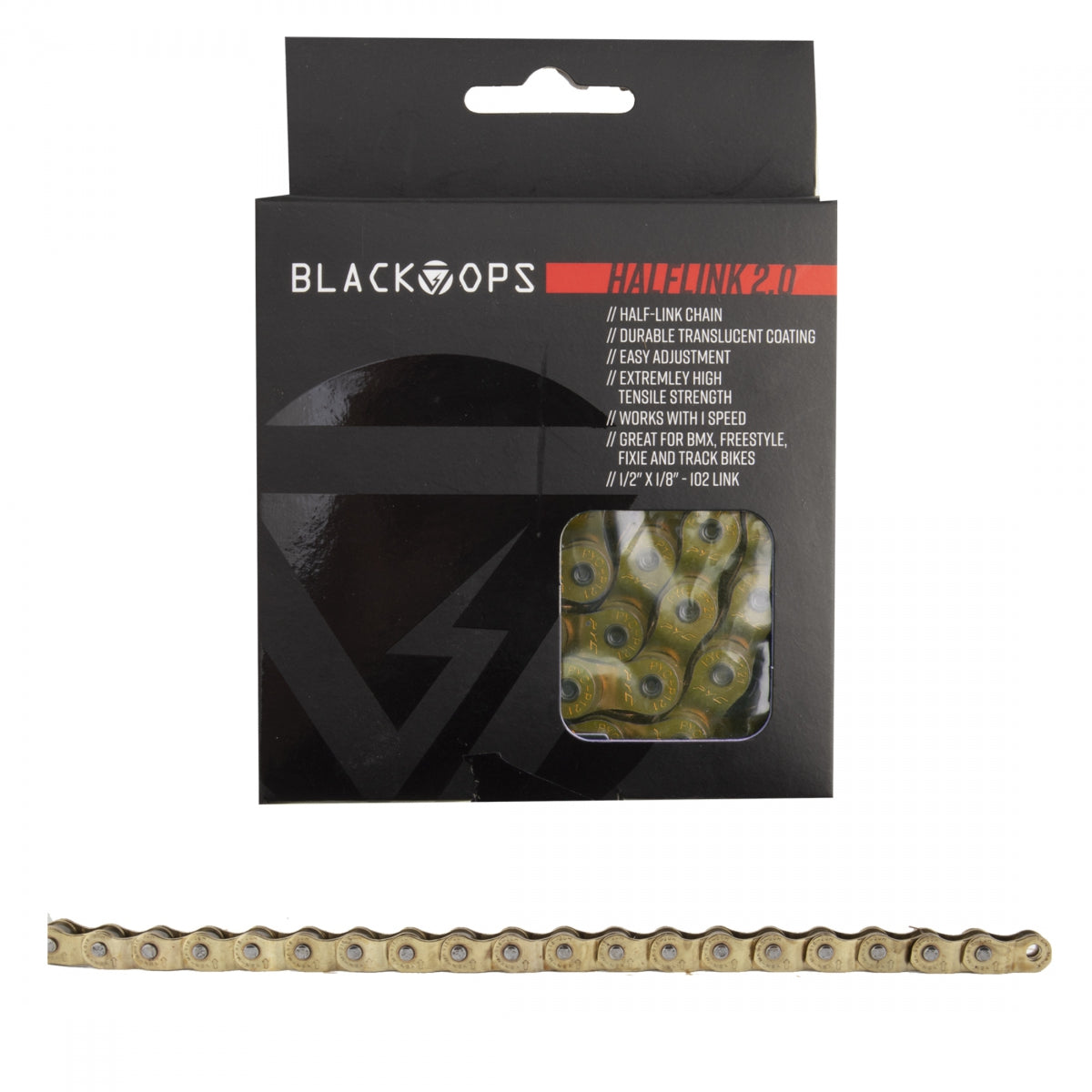 Chain Bk-Ops 1/2X1/8 Half Link 1.0 1S Gd 102L