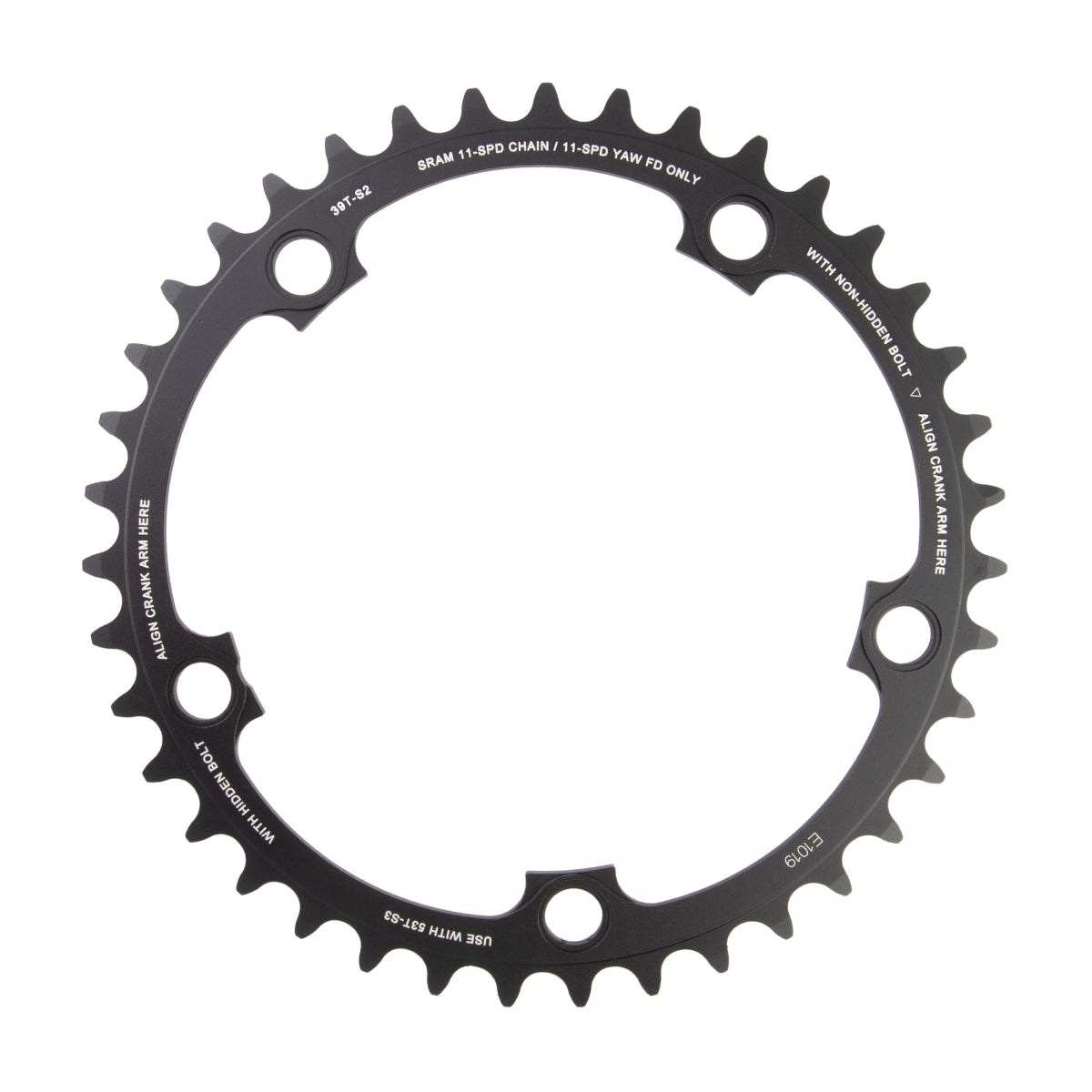 SRAM Red X-Glide Chainring, 39T, 130mm, 11-Speed, Black