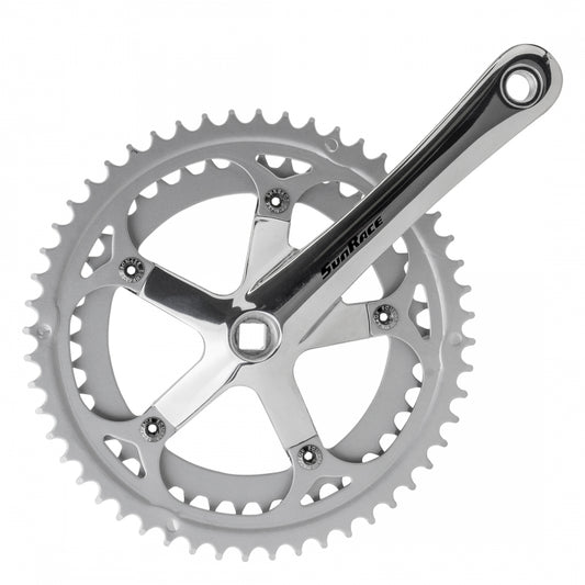 SUNRACE FC-R33 170mm 52-42T 7/8-Speed Square Taper Crankset Silver