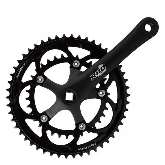SUNRACE FC-R86 170mm 50-34T 8-Speed Square Taper Crankset Black