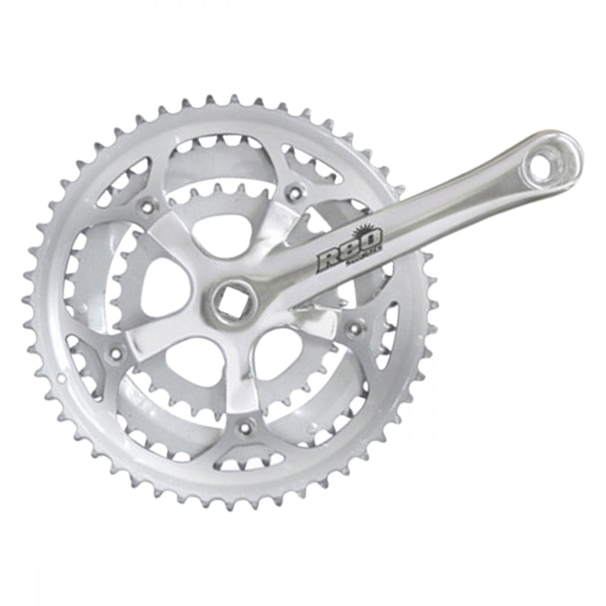 SunRace FC-R87 Crankset, Square Taper, 8-Speed, 170 x 52-42-30T, Silver