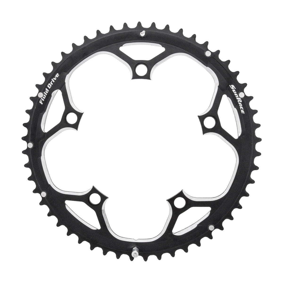 SunRace RS0 Chainring, 53T, 130mm, Black