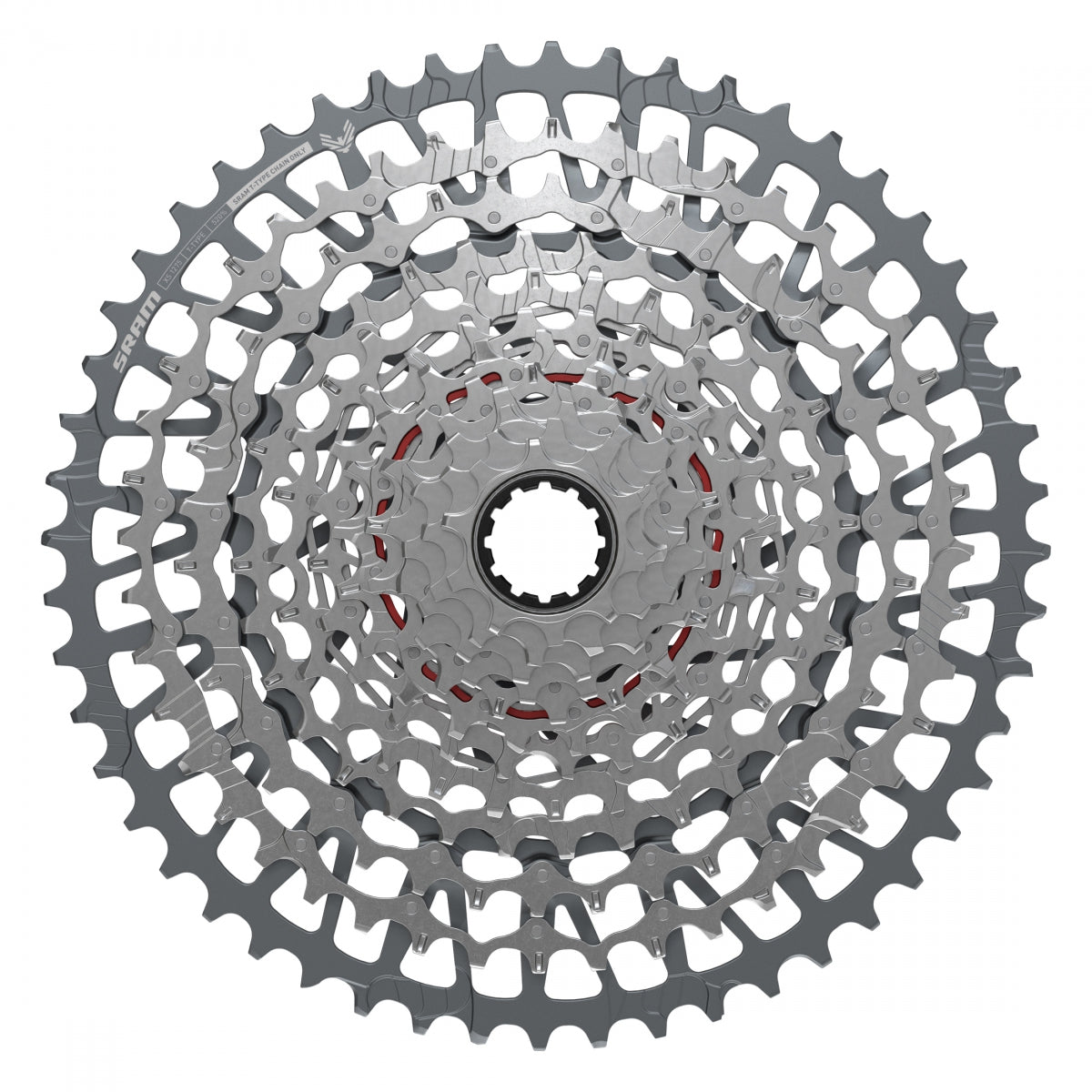 SRAM GX Eagle T-Type XS-1275 Cassette - 12-Speed, 10-52t, For XD Driver, Silver