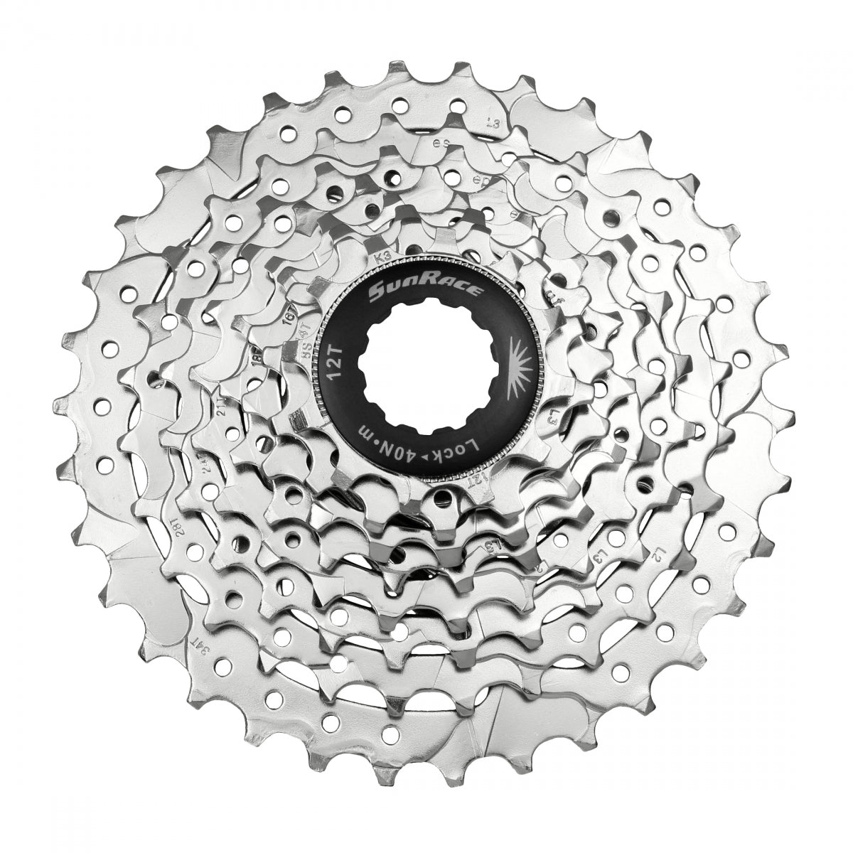 SunRace CS-M66 Cassette, 8-Speed, 12-32T, Nickel