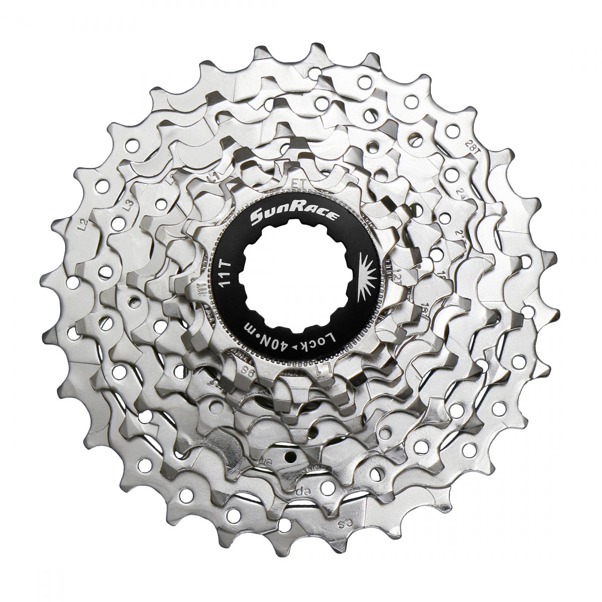 Sunrace CS-R91 Cassette, 9sp, 11-28T, Nickel