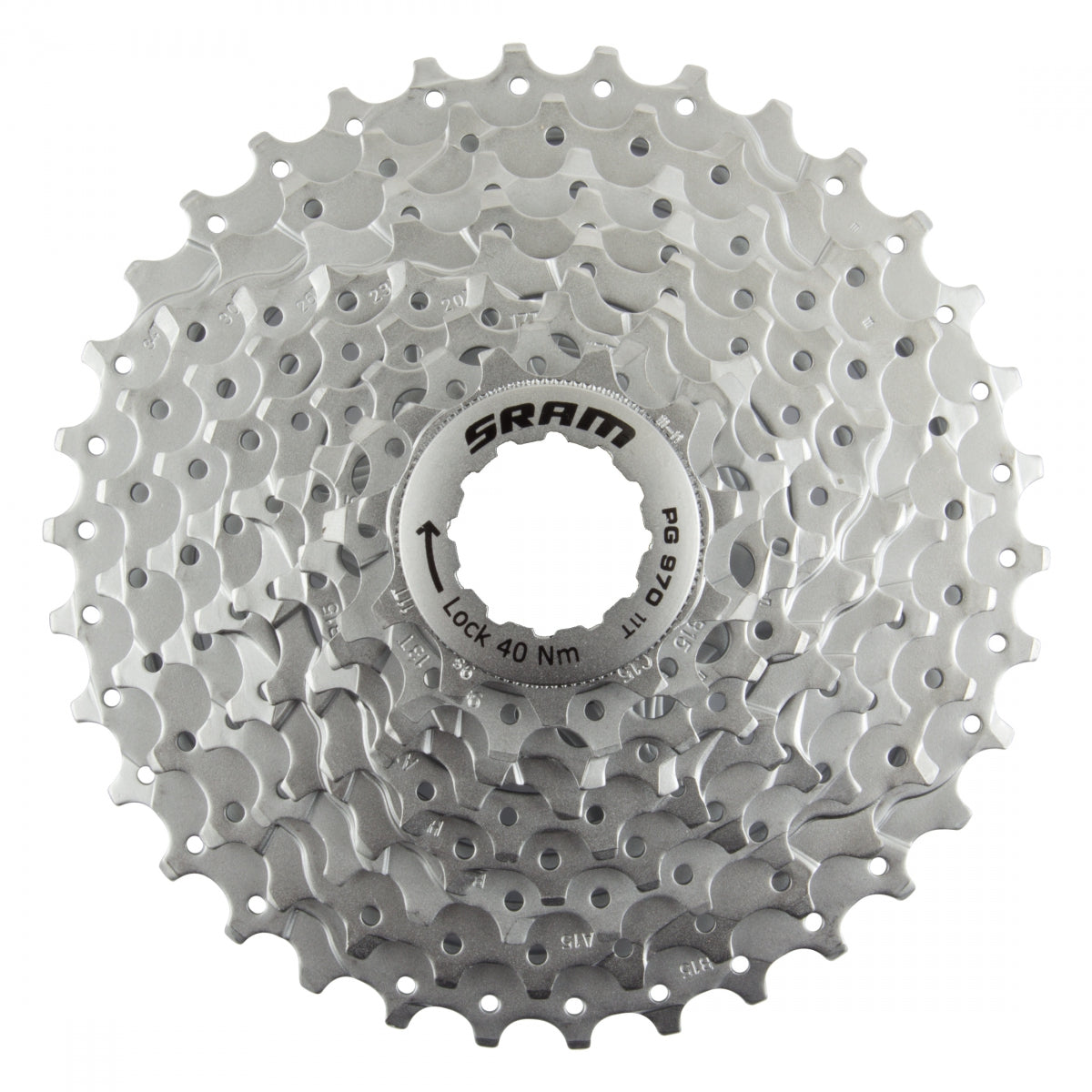 SRAM PG 970 Cassette, 9-Speed, 11-34T, Silver