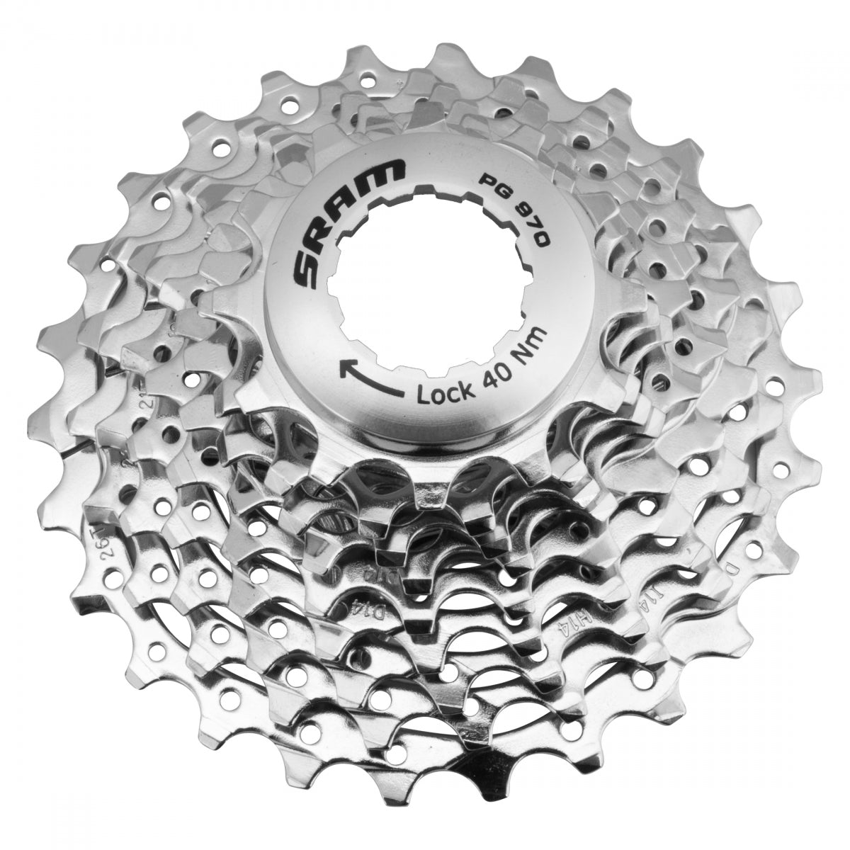 SRAM PG 970 Cassette, 9-Speed, 12-26T, Silver