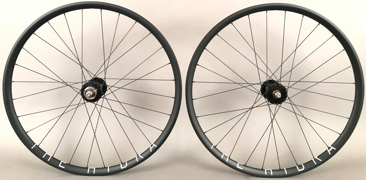 H Plus Son Hydra Grey Phil Wood Hubs Track Bike Wheelset 28h