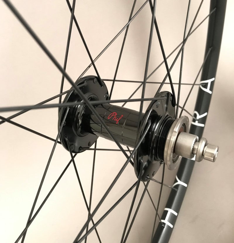 H Plus Son Hydra Grey Phil Wood Hubs Track Bike Wheelset 28h