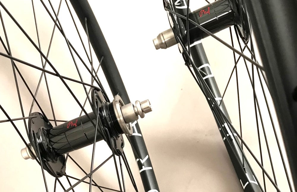 H Plus Son Hydra Grey Phil Wood Hubs Track Bike Wheelset 28h
