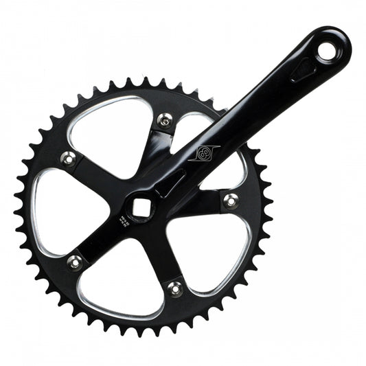 Origin8 Pro Pulsion Track/Single Speed Crankset, Square Top, 165mm x 46T x 1/8", Black