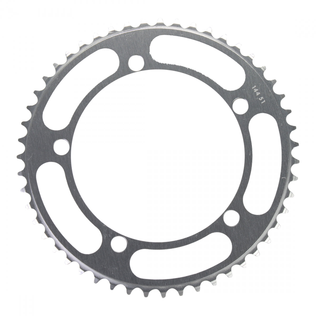 Origin8 Alloy Classic Chainring, 144mm, 5-Bolt, 51T,Â 1/2" x 1/8", Silver