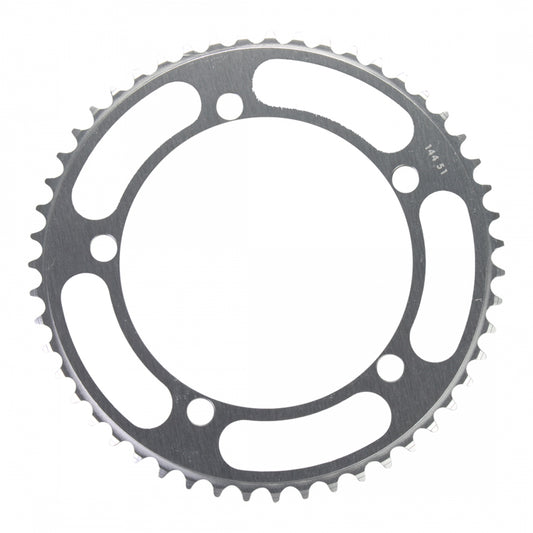 Origin8 Alloy Classic Chainring, 144mm, 5-Bolt, 51T,Â 1/2" x 1/8", Silver