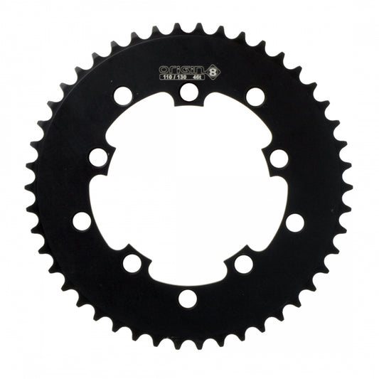 Origin8Â Single Speed Chainring, 10H, 46T, 110mm/130mm Mount, 1/2" x 1/8", Black