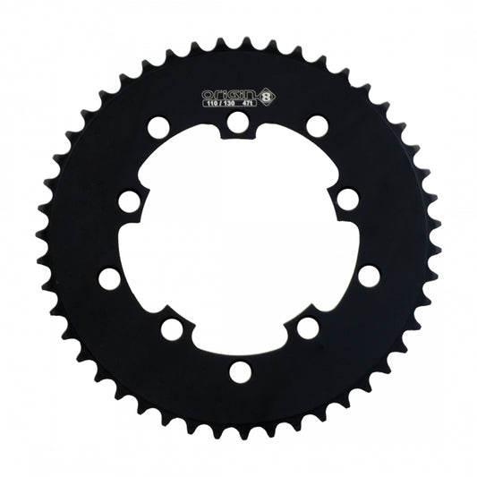 Origin8Â Single Speed Chainring, 10H, 47T, 110mm/130mm Mount, 1/2" x 1/8", Black