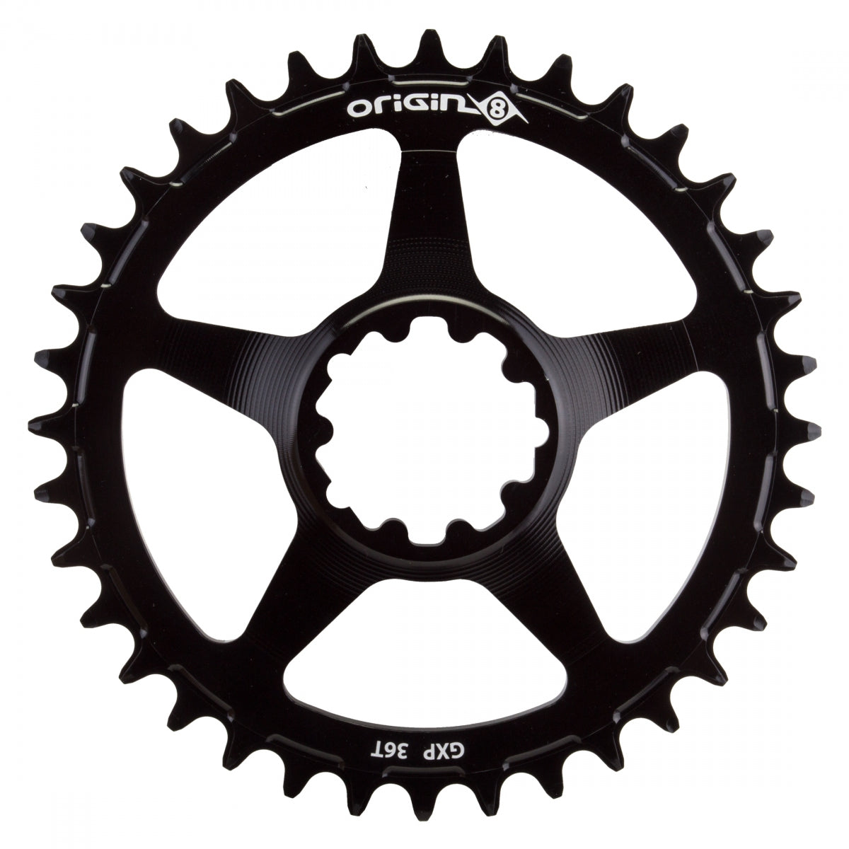 Origin8 Holdfast Oval Direct 1x Chainring, GXP, 36T, 10/11-Speed, Black