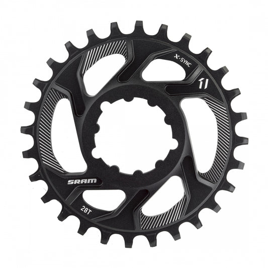 SRAM X-SYNC Direct Mount Chainring, GXP, 28T, 6mm Offset, 11-Speed, Black