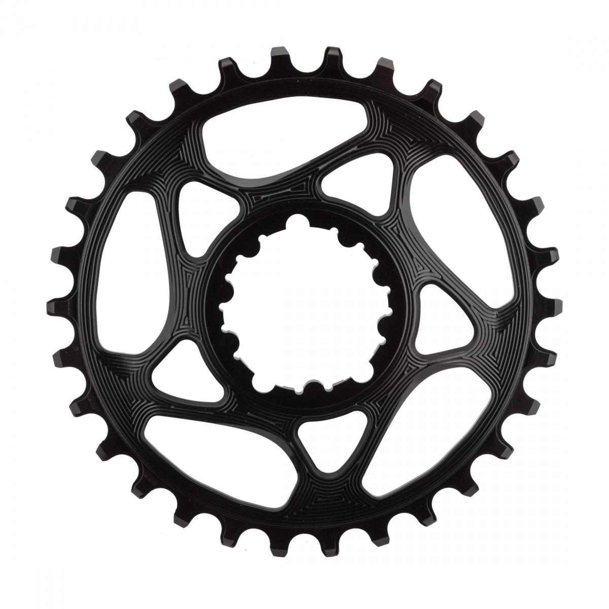 AbsoluteBLACK GXP Spiderless Direct N/W Chainring, 30T,Â Black