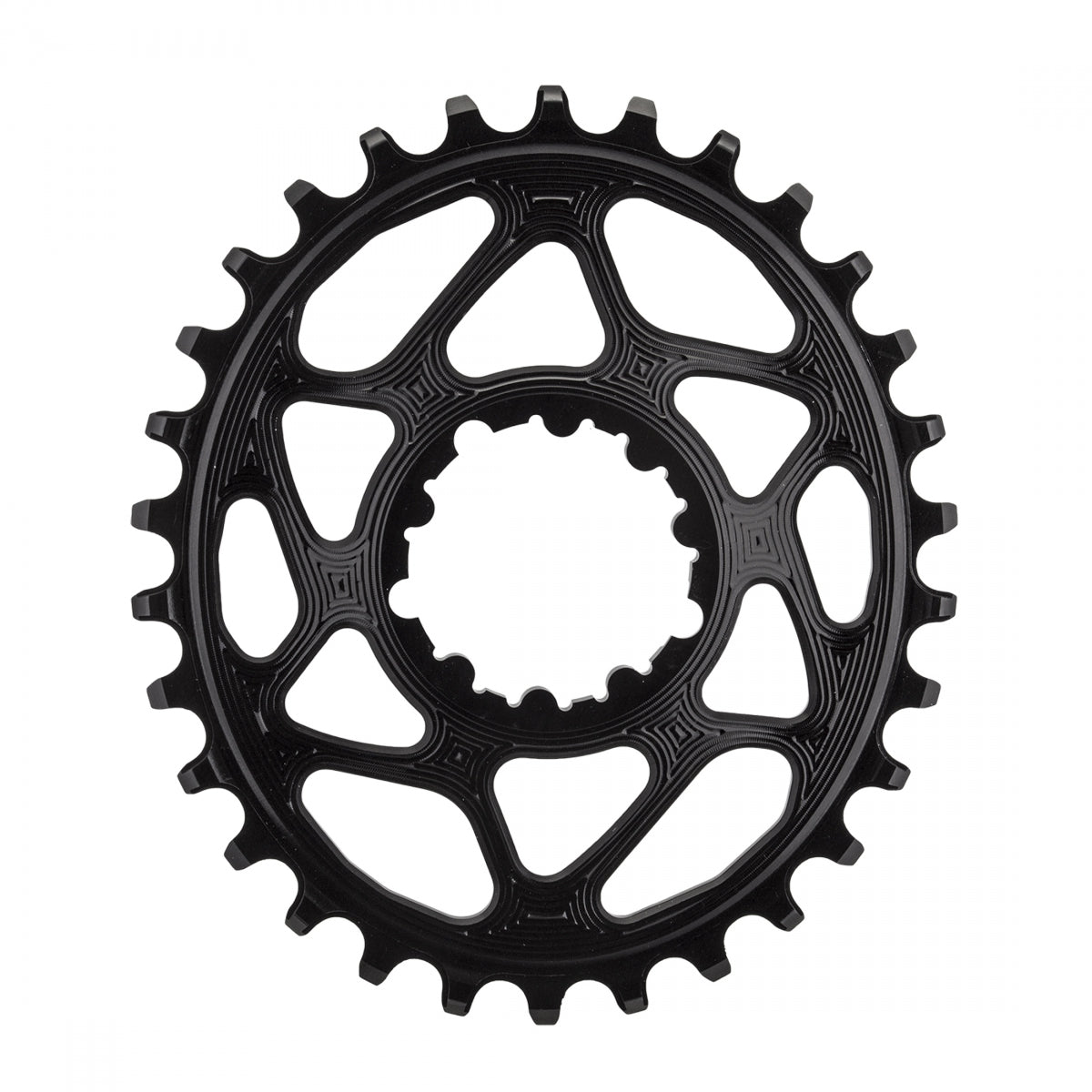 AbsoluteBLACK GXP Oval Direct N/W Chainring,Â 30T,Â Black