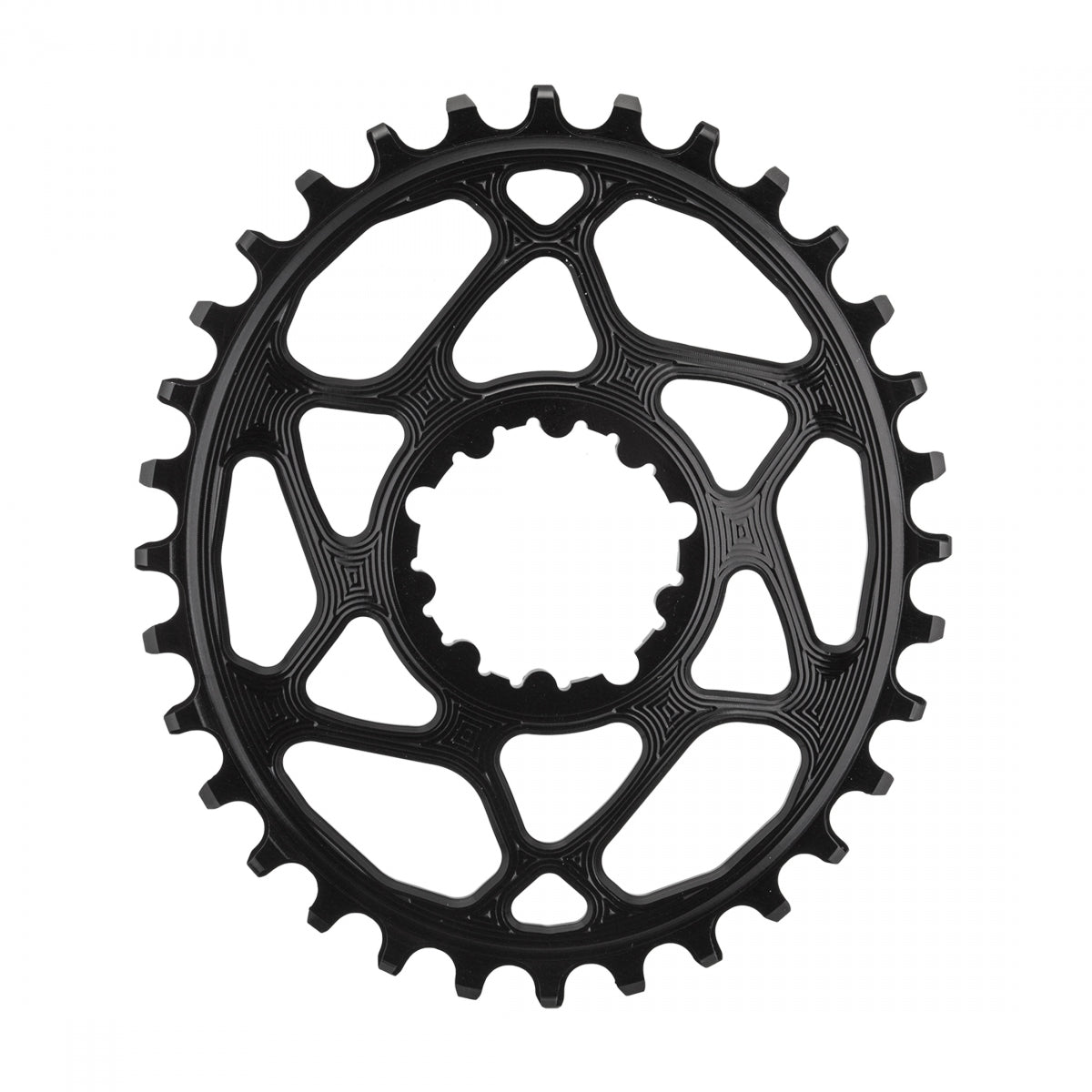 AbsoluteBLACK GXP Oval Direct N/W Chainring,Â 32T,Â Black