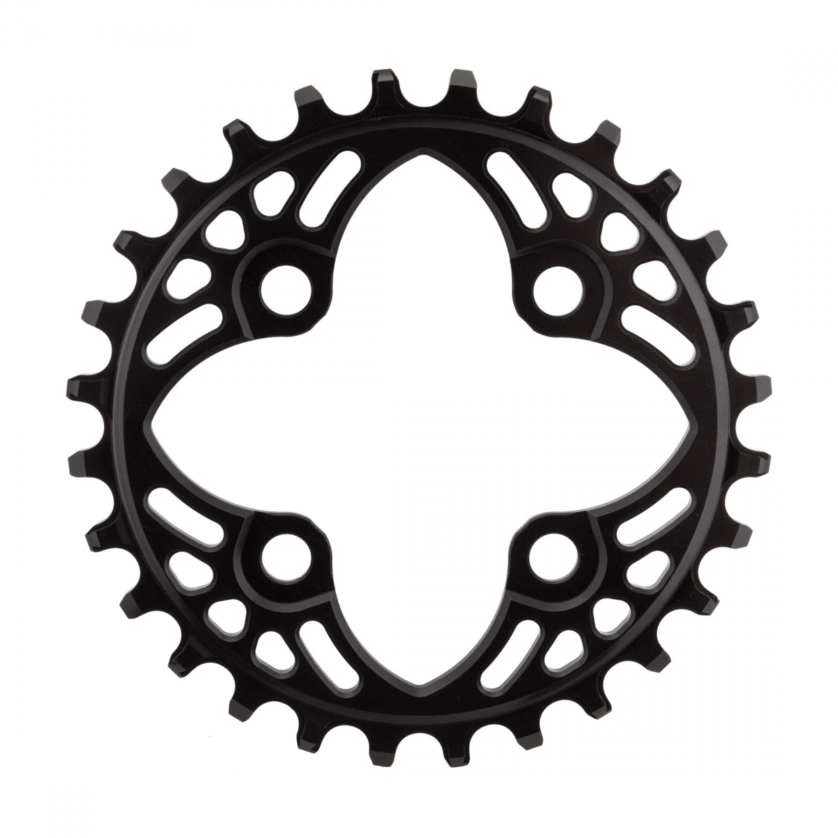 AbsoluteBLACK BCD N/W Chainring, 28T, 104/64mm 4-Bolt,Â Black